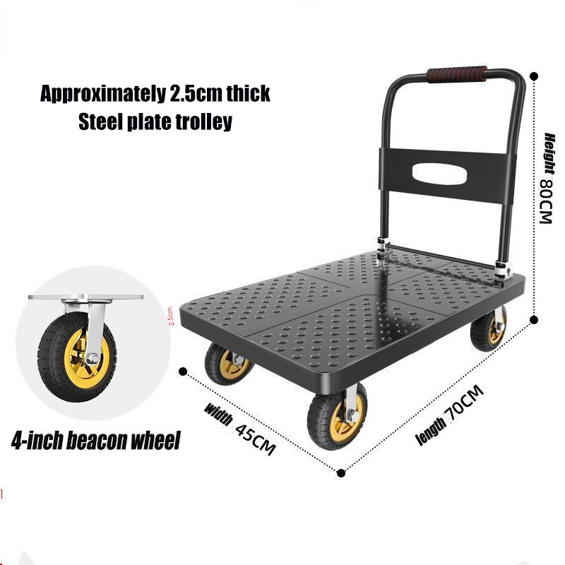 hand trucks strong Thick Steel Multifunctional Trolley Portable Hand Truck Foldable Trolley