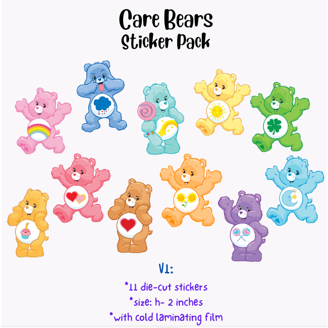 Care Bears Sticker Pack Cute Deco Aesthetic Journal | Shopee Philippines