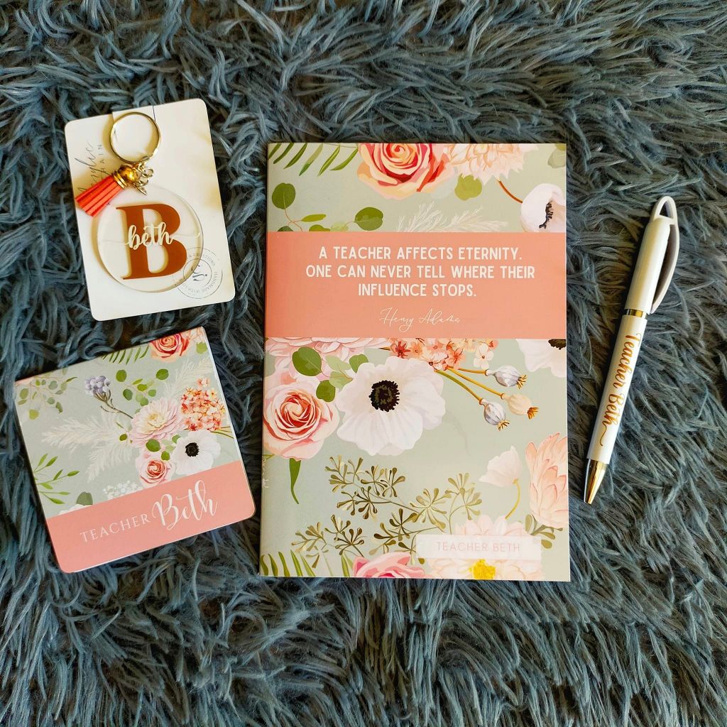 Personalized Gift Set ( Notebook, Memo Pad, Keychain & Ballpen