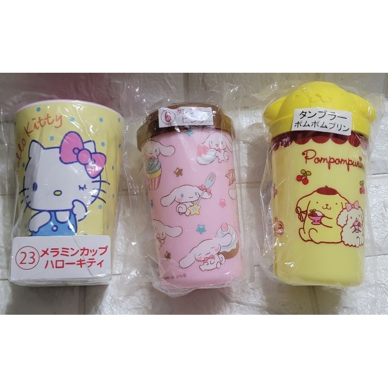 Sanrio Hello Kitty Pompompurin Cinnamoroll Melamine Cup Plastic