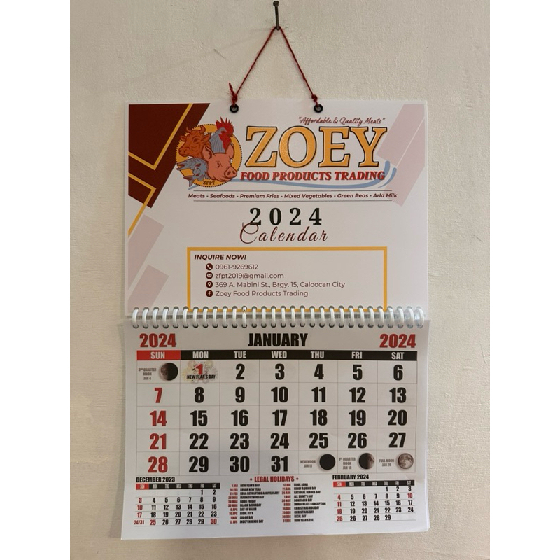 A4 Size Wall Calendar Shopee Philippines
