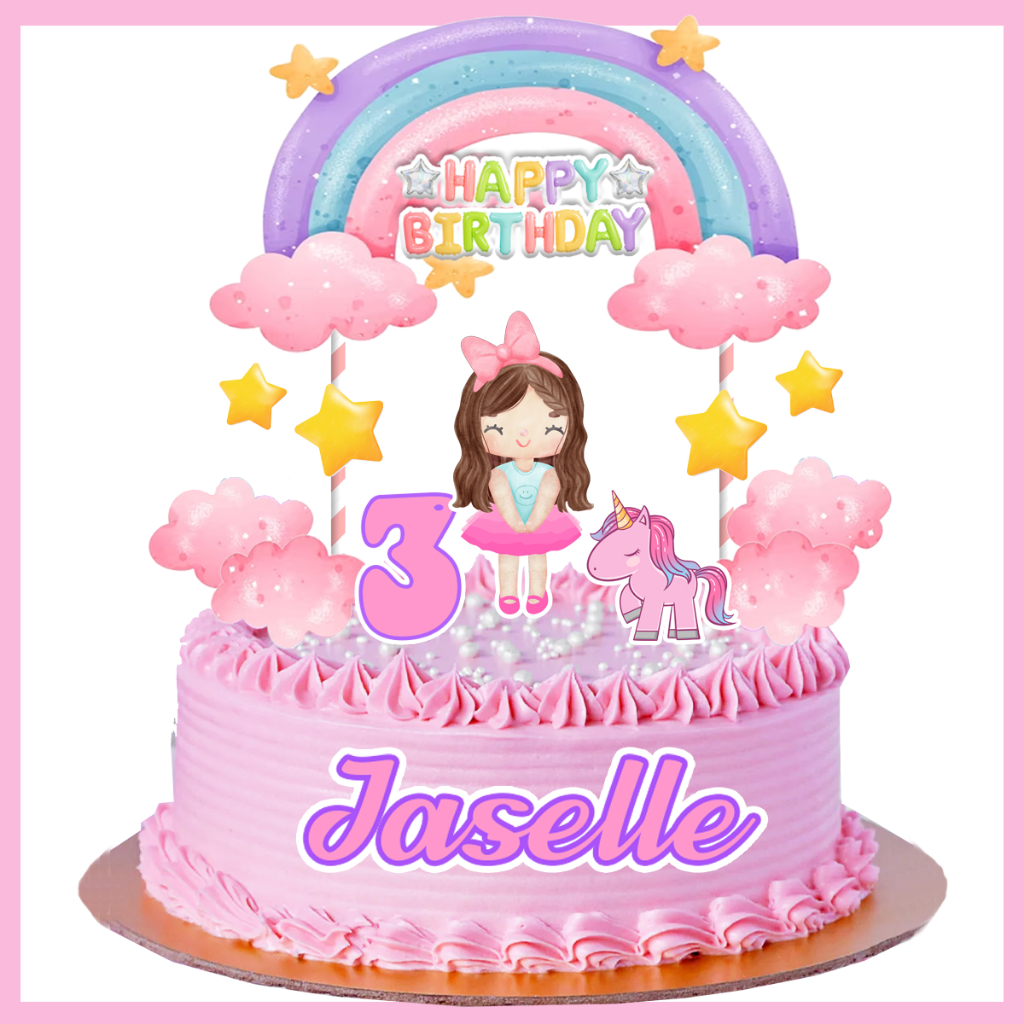 JeVenis Magical Unicorn Cake Topper Set - Rainbow Birthday Party Decorations With 28 Pieces