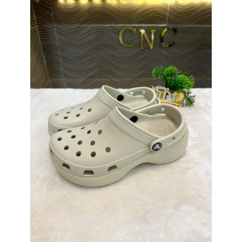 Crocs Classic Platform Clog Bone | Shopee Philippines