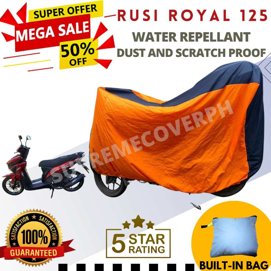 RUSI ROYAL 125 HIGH QUALITY MOTOR COVER - WATER REPELLANT SCRATCH AND ...