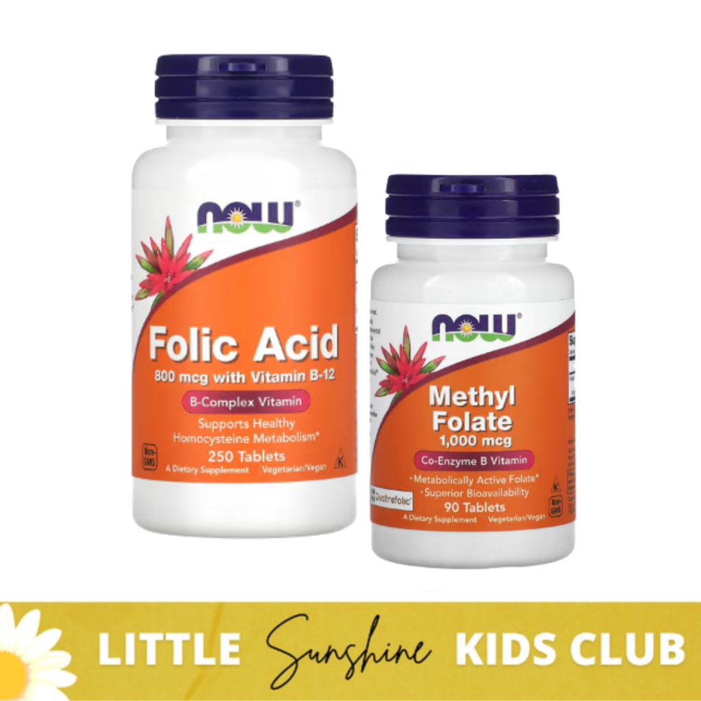 Now Supplements Folic Acid 800 Mcg B 12 Cyanocobalamin 25 Mcg B Complex Vitamin Methyl Folate