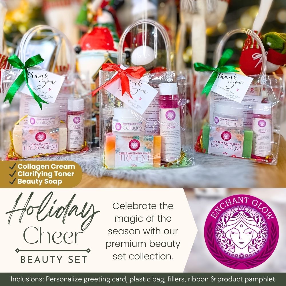 Holiday Trial Set (Collagen Cream, Clarifying Toner, Enchant Soap) by