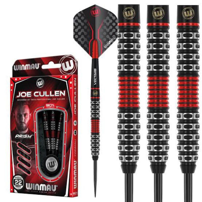 Fléchettes Winmau Joe Cullen 22g Soft Tip - Set 3 Fléchettes Tungstène 90% Avec Flights Et Stems | Pour Jeu électronique, Performance Pro - 7