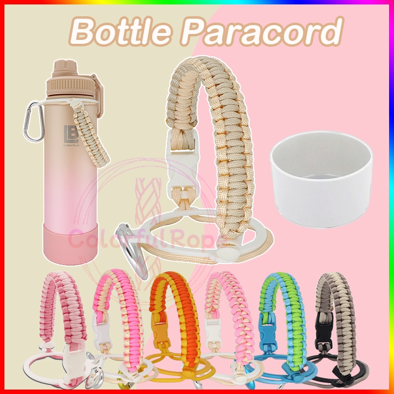 Linbai Flask Accessories 12oz 64oz Wide Mouth Water Bottle Portable Paracord Tumbler Silicone