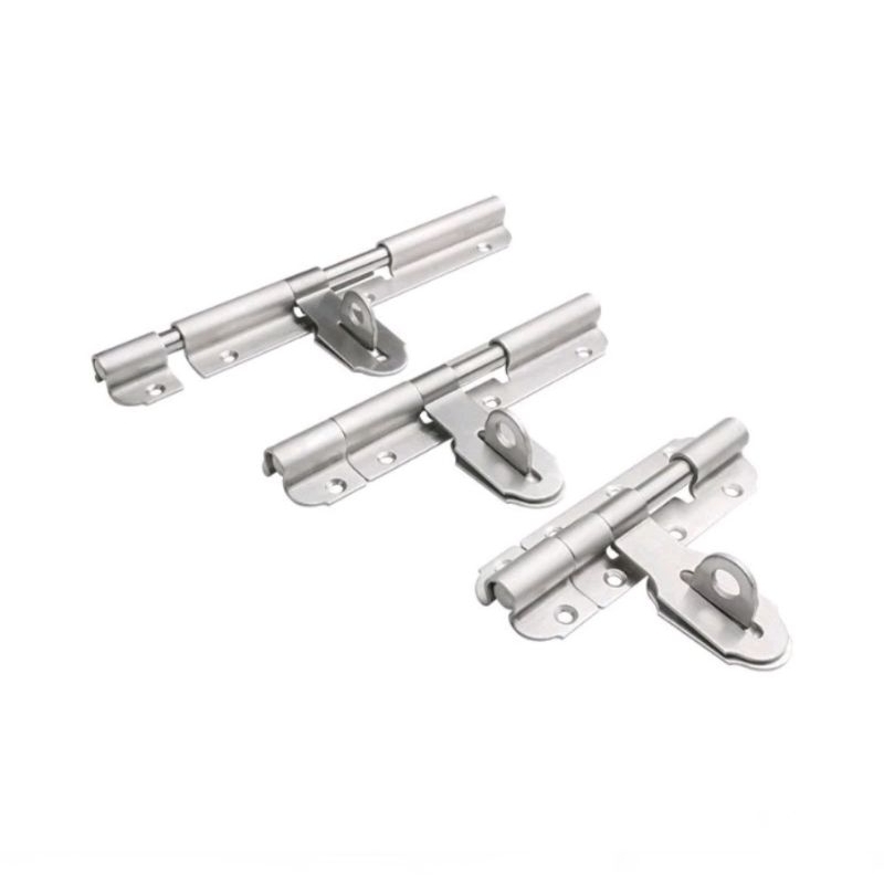 4-Pack Slide Bolt Latch – Black Stainless Steel Barrel Latch With Screws, 4-Inch, For Doors, Gates & Pet Doors