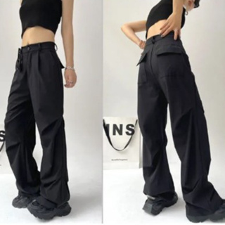 Ginza6 Parachute Cargo Pants Baggy American Street Style Loose