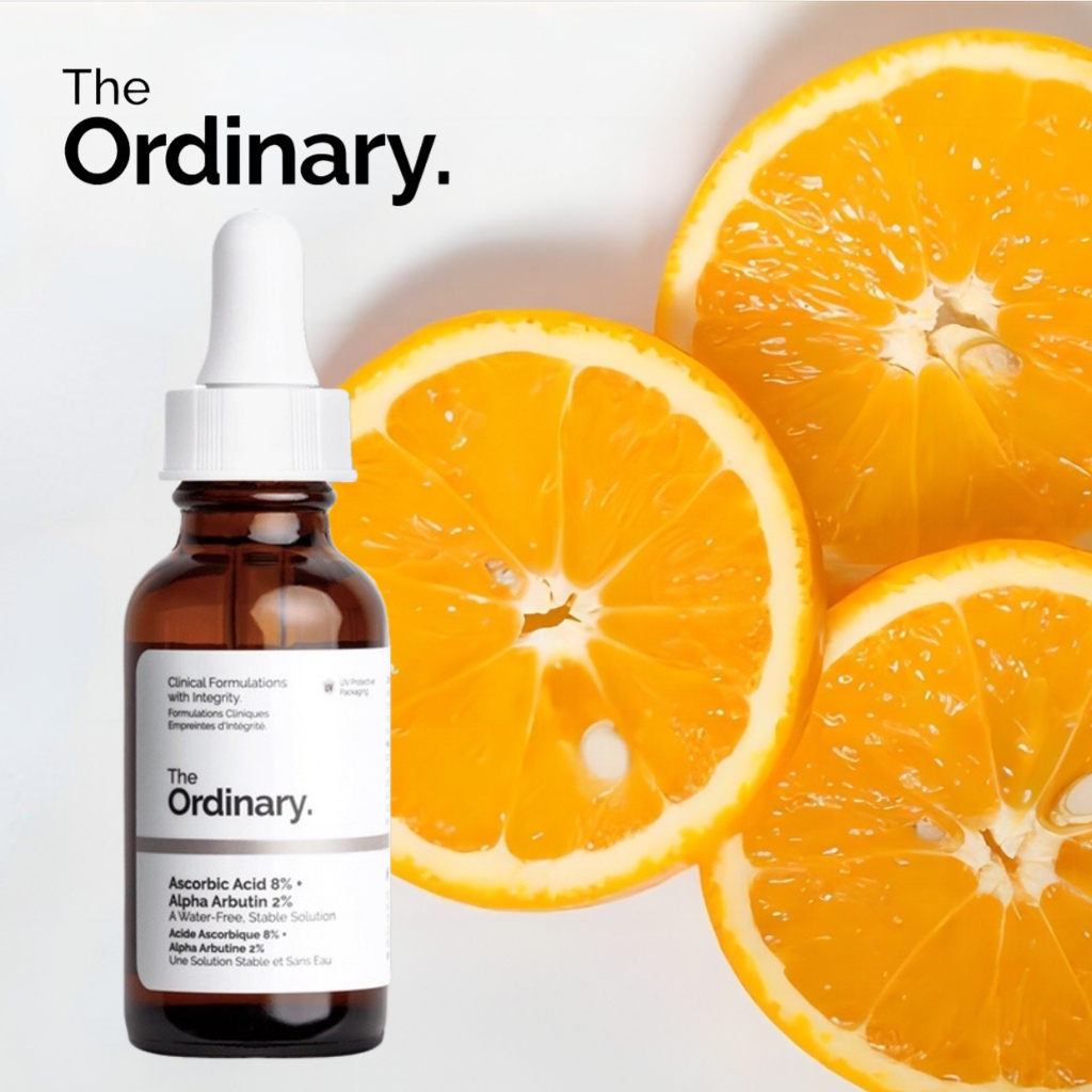 The Ordinary Vitamin C Serum Ascorbic Acid 8% + Alpha Arbutin 2% Dark ...