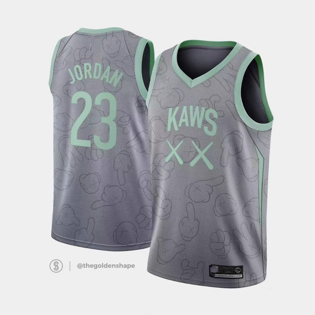 Men s KAWS Michael Jordan Third Noir Jointly Jersey Black