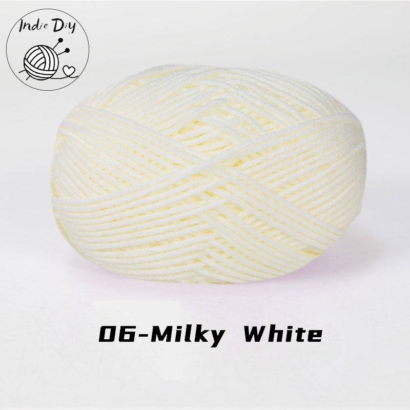 4 Plys 50g Smooth Milk Fiber Knitting Wool Crochet Yarn Milk Cotton ...