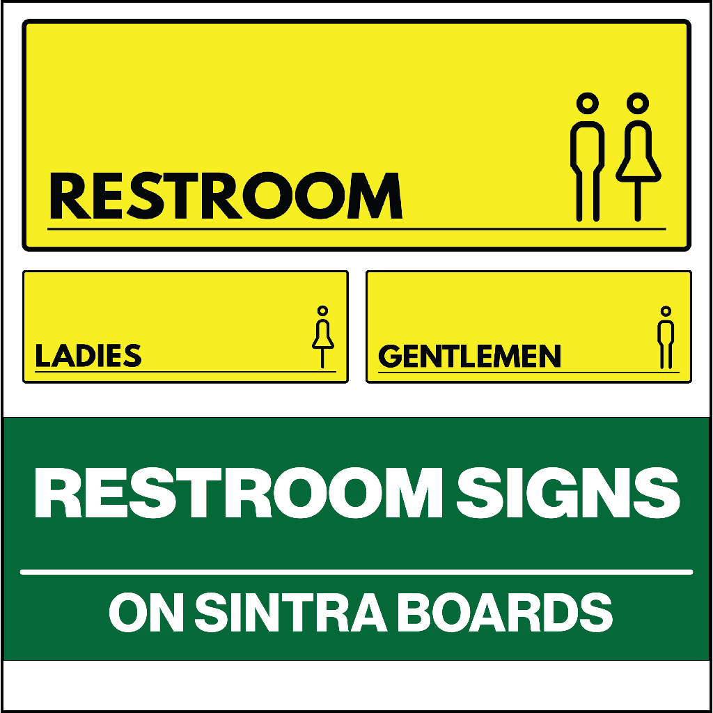 Restroom, Ladies, Gentlemen's Room Door Signs For Household and ...