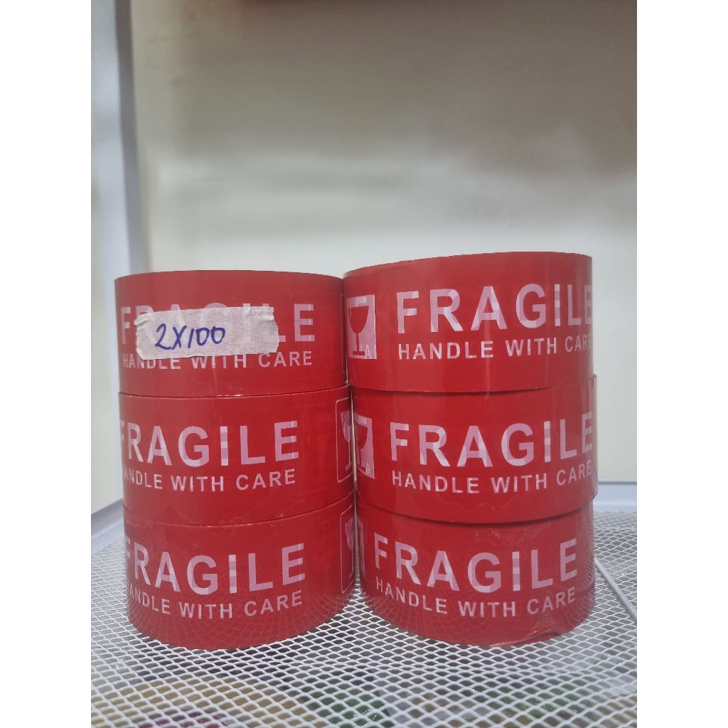 6PCS FRAGILE STICKY TAPE (2'50' 2x100') | Shopee Philippines