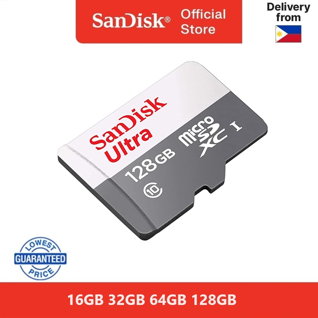 (cod) Sandisk Ultra Memory Card 16gb 32gb 64gb 128gb Micro Sd Sdxc 