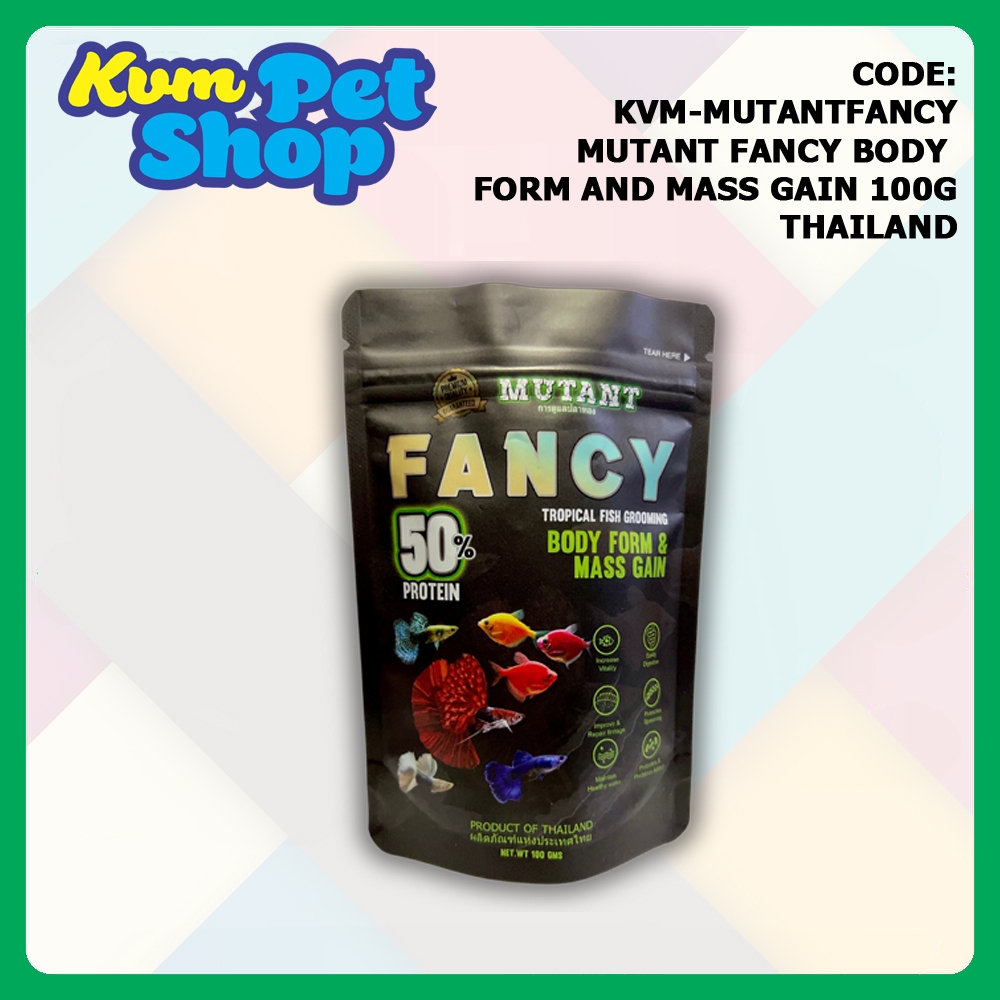 Mutant Fancy Body Form and Mass Gain Premium Fish food Pellet 100g Made