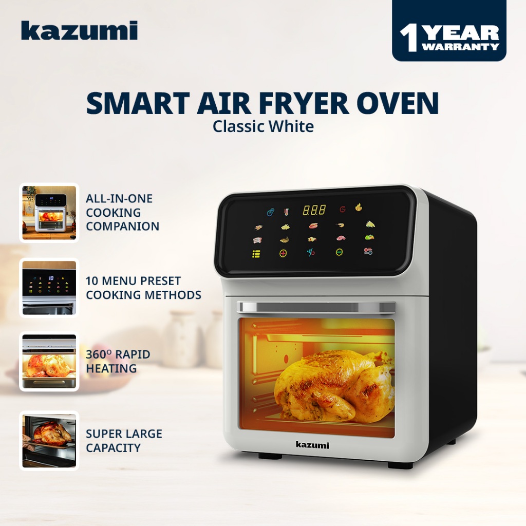 Kazumi KZ-402 Smart Air Fryer Oven - Classic White | Shopee Philippines