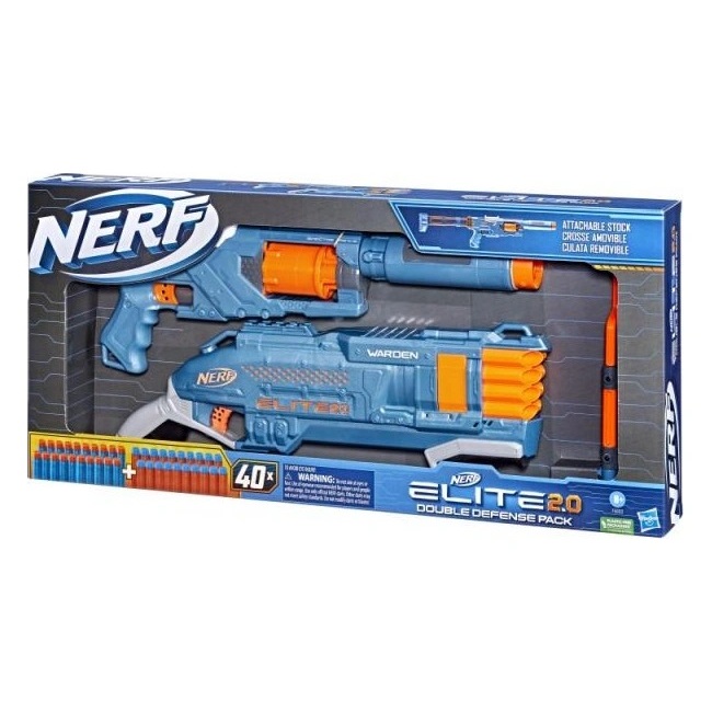 Nerf Elite 2.0 Double Defense Pack (US Version) ON Hand | Shopee ...