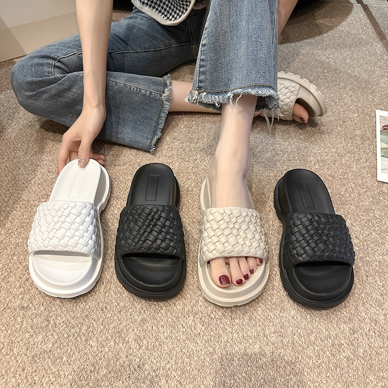 New korean casual rubber slippers plain comfy footwear for women ( add ...