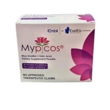 MYPICOS Myo-Inositol + Folic Acid Dietary Supplement 30 Powder Sachets ...