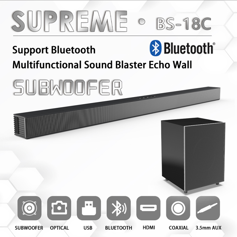 GSE 40W High Power HDMI Soundbar Bluetooth Speaker Coaxial Echo Wall
