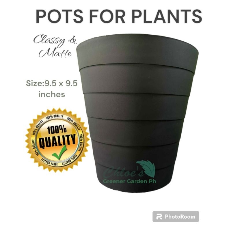 BLACK TALL POTS FOR PLANTS GARDEN PLANTERS WHITE TRANSPARENT PASO ...