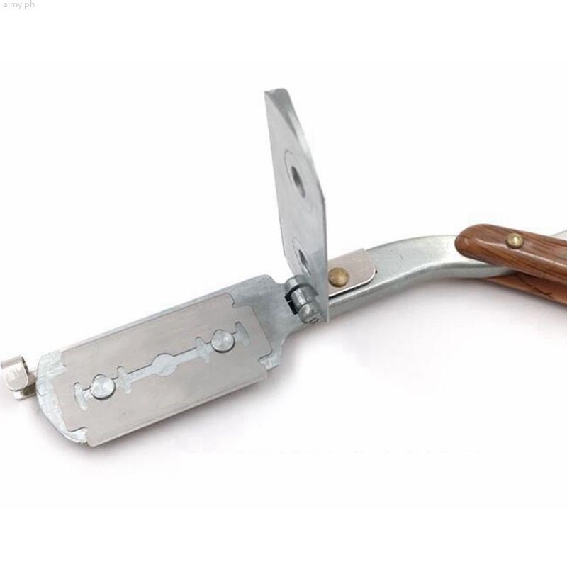 Folding Shaving Razor Wood Grain Shaving Razor Vintage Manual Shaving ...