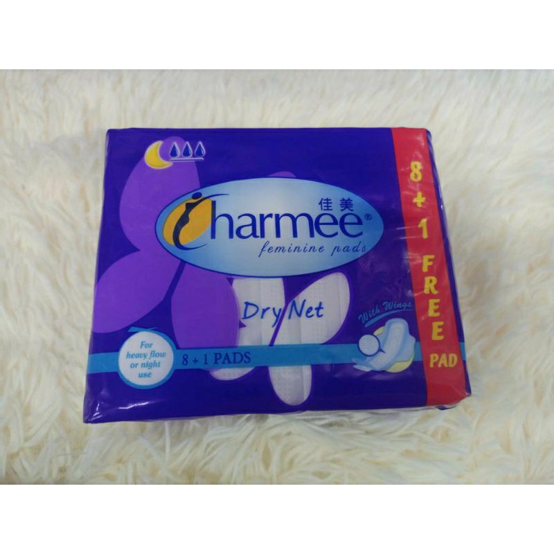 Charmee Dry Net w/ Wings 8+1 Free Pad (For Heavy Flow and Night Use