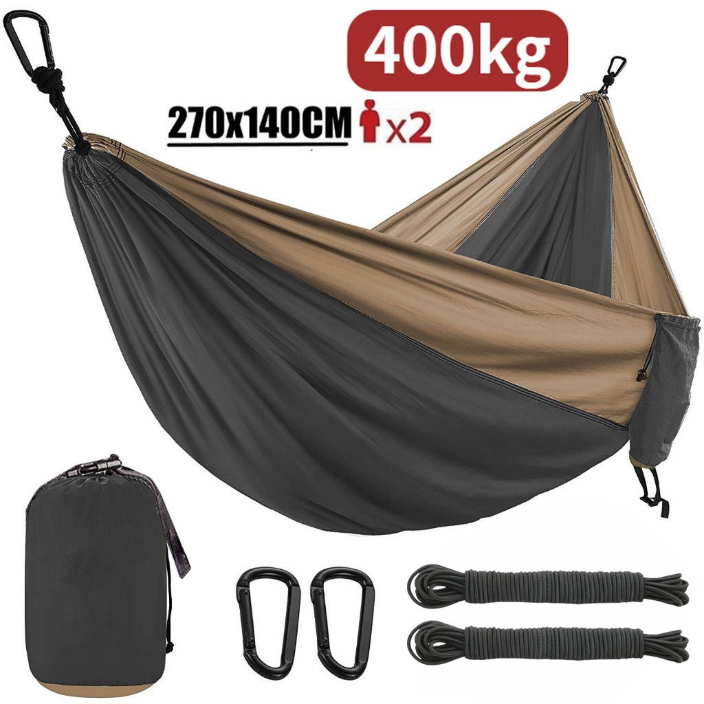 Hammock With Rope Camping Hiking Hammock Duyan Double Outdoor Foldable ...