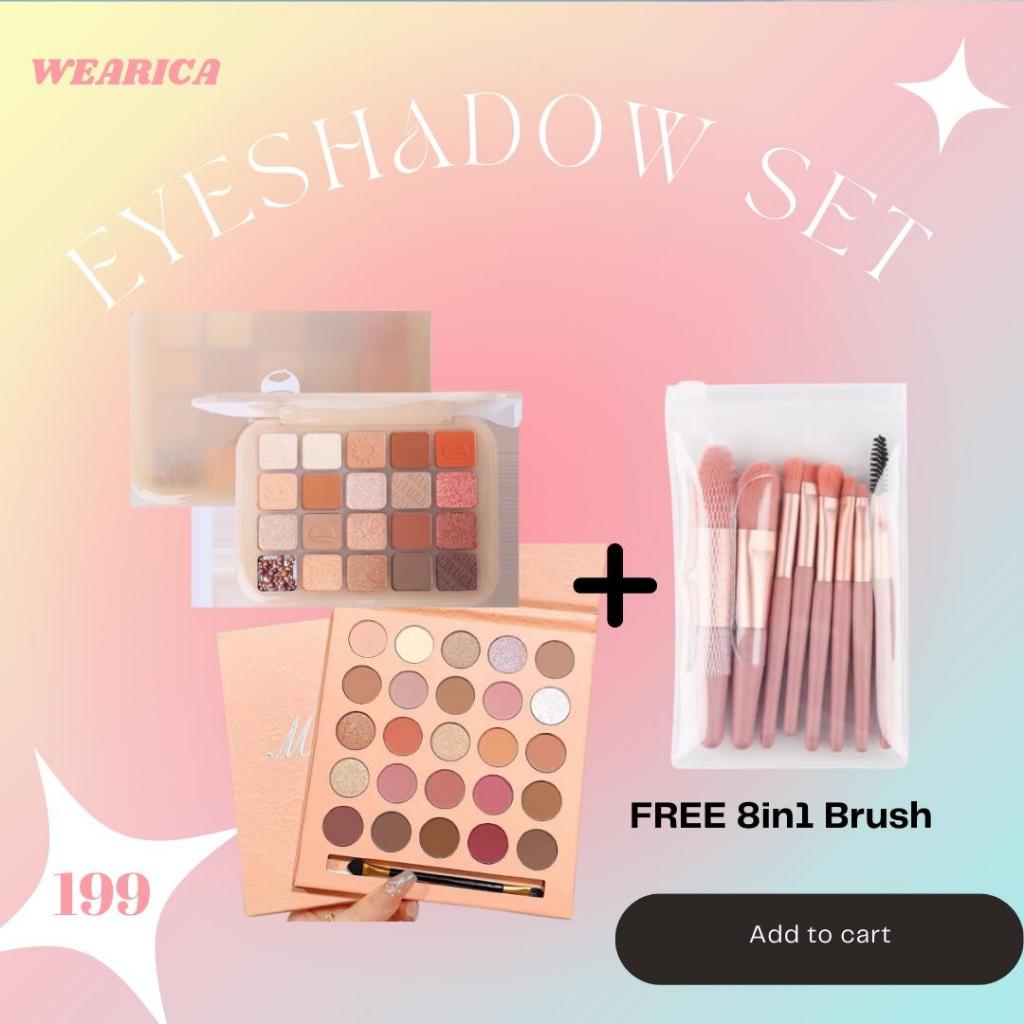 Buy Eyeshadow Palette Set Get 8in1 Brush Set, 20colors eyeshadow