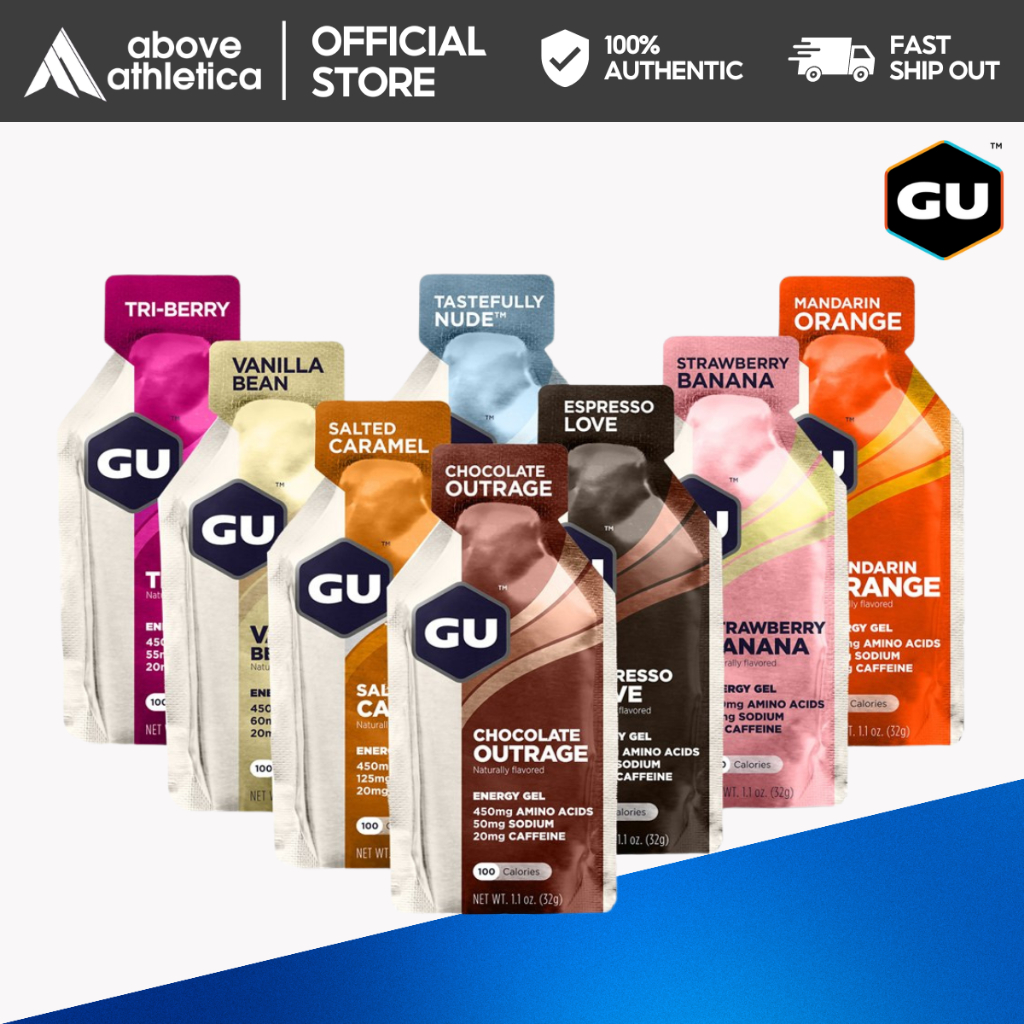 GU Energy Gel 32g per piece by Gu Energy Labs USA Sports Nutrition