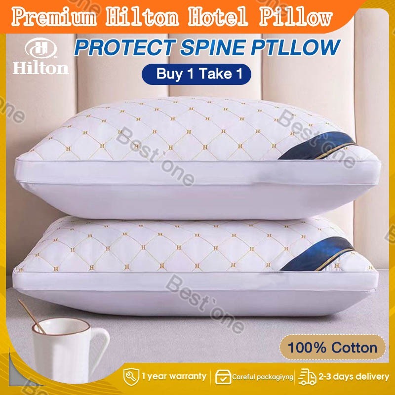 【Buy 1 Take 1】Hilton Pillows Breathable Fluffy and Thickened Pillows ...