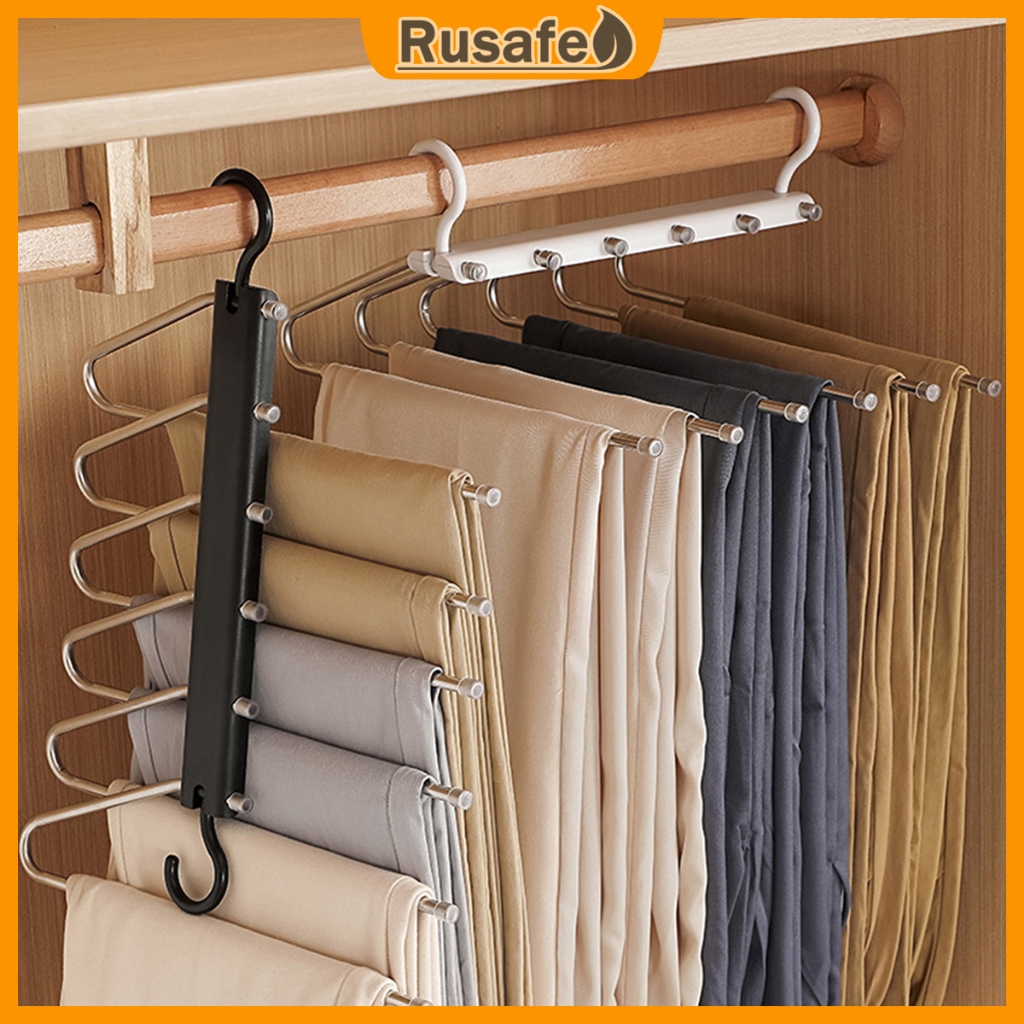 Multifunction Pant Rack Towel Shelves Organizer Stainless Steel ...