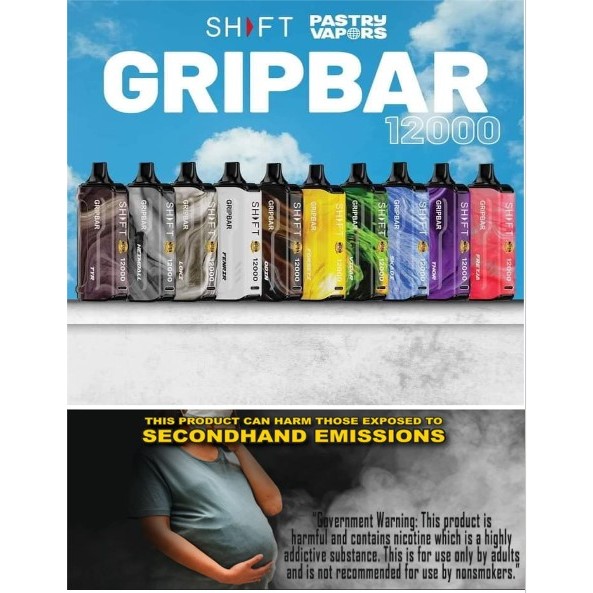 Pastry Vapor Shift Gripbar 12000 Puffs Disposable Pods With Free