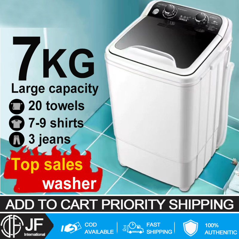 New upgrade 7KG large capacity toploading washing machines single tub semi automati washing