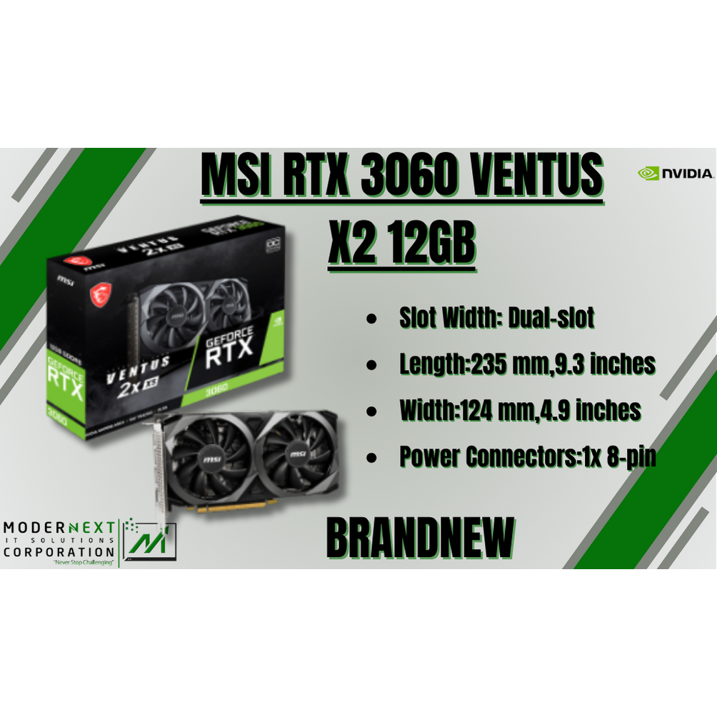 Msi Rtx 3060 Ventus X2 12gb Shopee Philippines