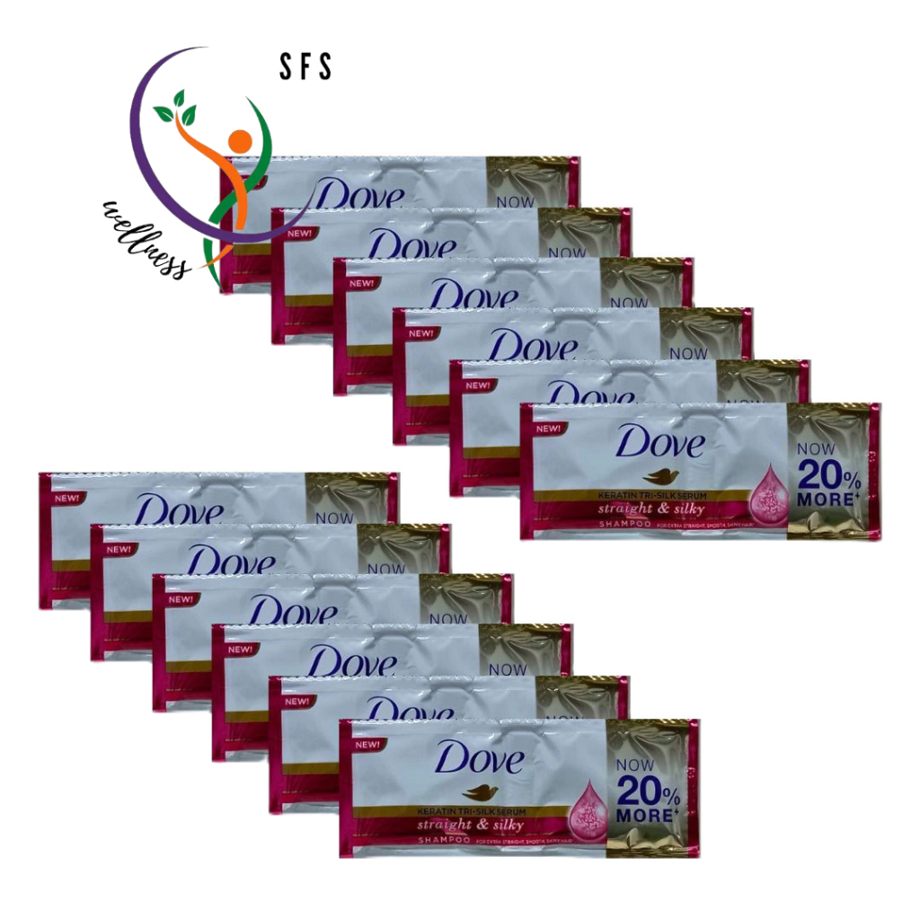 Dove Straight And Silk Shampoo 12ml X 12 Sachets Shopee Philippines 4736