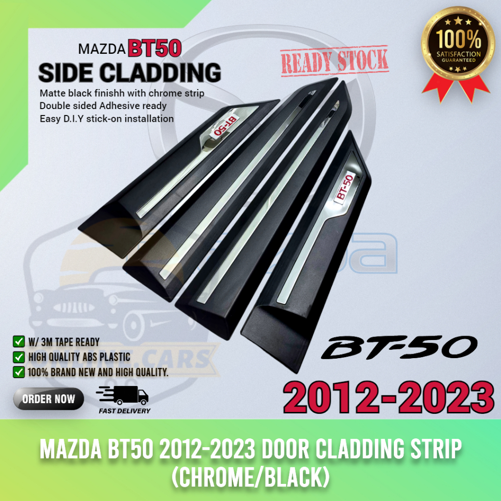 OC MAZDA BT50 2012-2023 DOOR CLADDING STRIP (CHROME&BLACK)(10793 ...