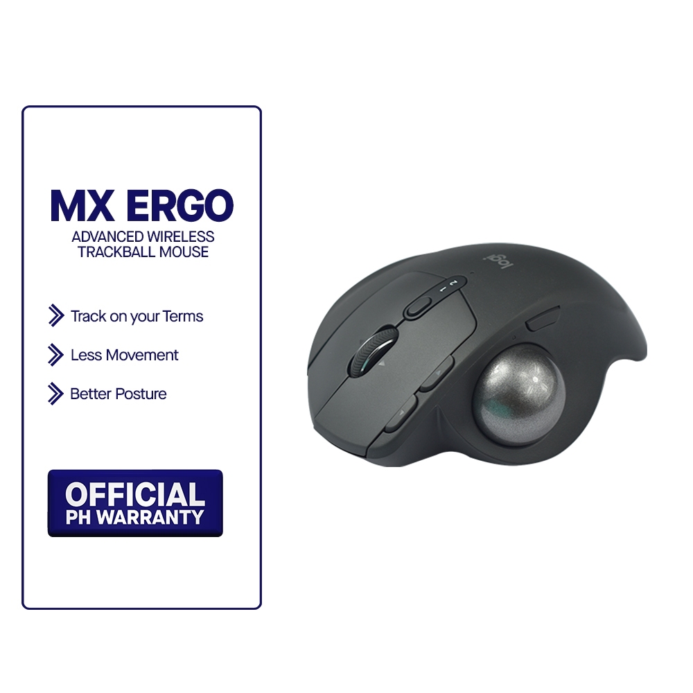 Logitech MX ERGO Advanced Wireless Trackball Mouse Shopee Philippines