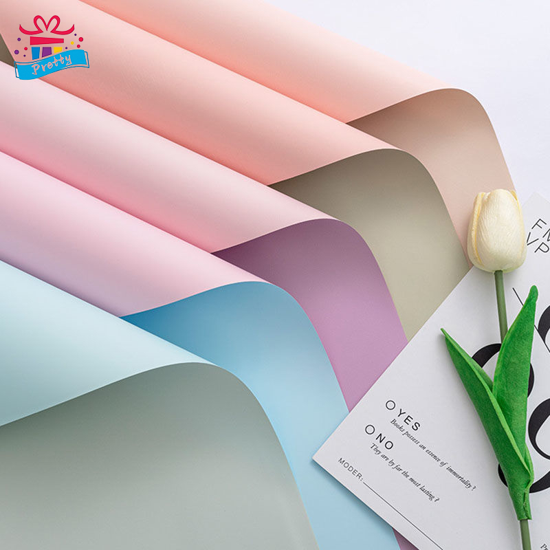 Solid Color Ouya Paper Korean Style Paper Flowers Wrapping Paper Bouquet  Wrapped Flower Gift Floral Flower Shop Material Wholesale