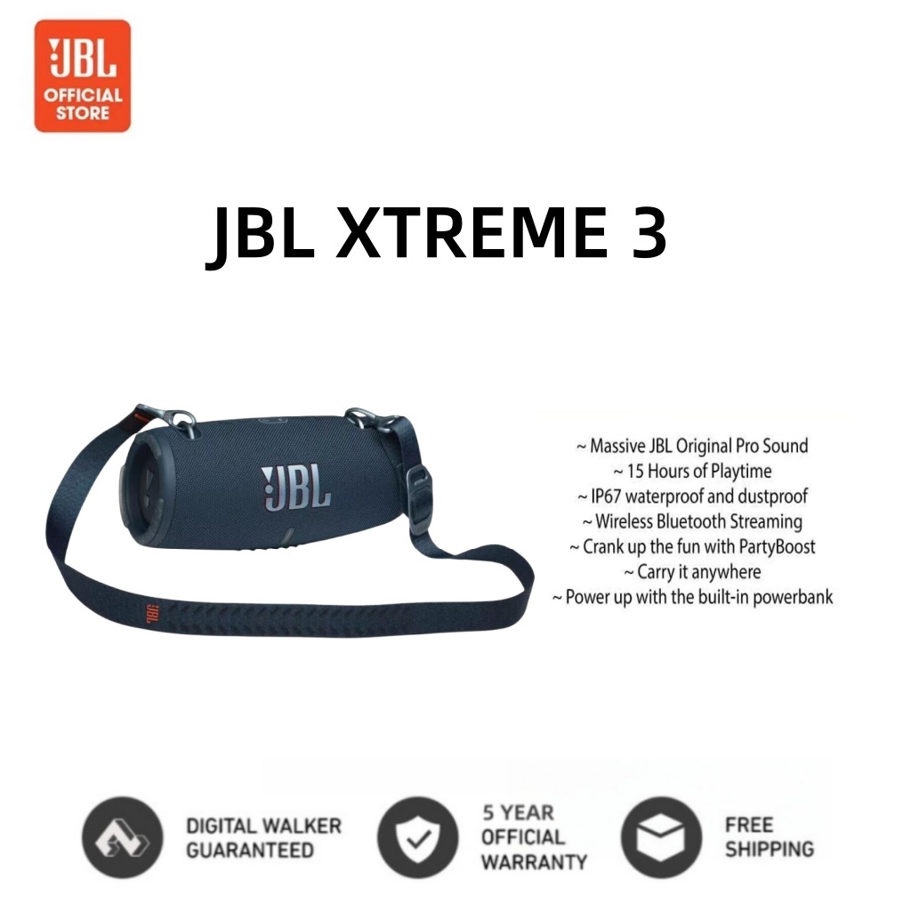 JBL Xtreme 3 - Portable Bluetooth Speaker, Powerful Sound and Deep Bass,  IP67 Waterproof, 15 Hours of Playtime, Powerbank, JBL PartyBoost for