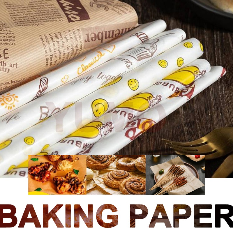 1 Roll 10M Baking Paper, Rectangle Parchment Paper Baking Sheets for Bakery  BBQ Party