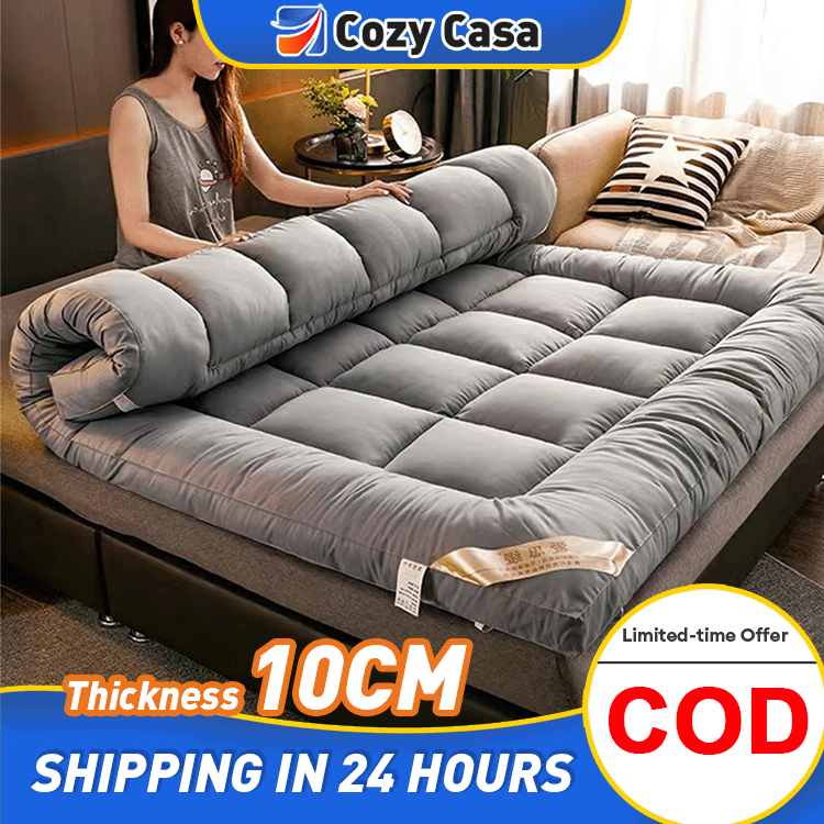 Foldable Mattress Thicker 10cm Tatami Topper Single/Doble/Queen/King ...