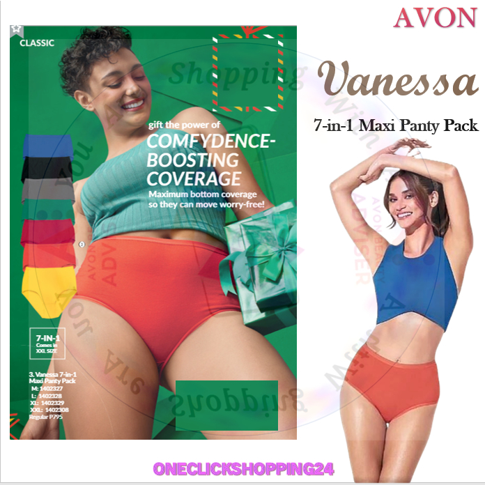 AVON VANESSA 7-IN-1 Cotton and Smooth material Maxi Panty Pack