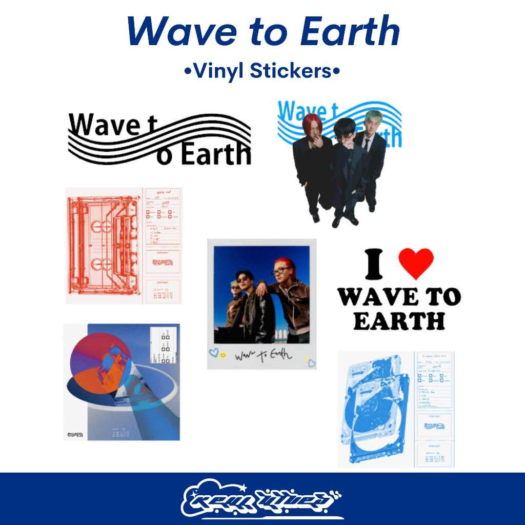 Wave to Earth stickers korean indie rock band singer artist kpop sticker  vinyl WATERPROOF