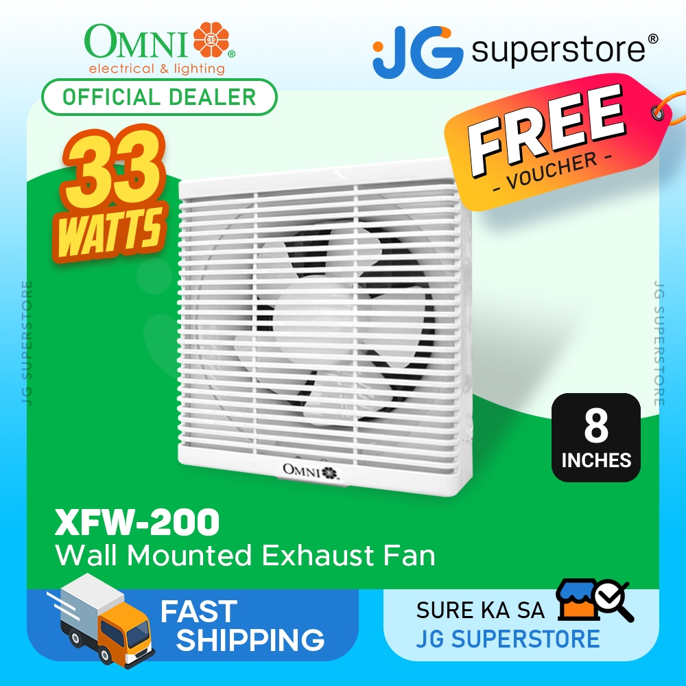 OMNI XFW200 8 inches Wall Mounted Exhaust Fan 33W 220V with Anti