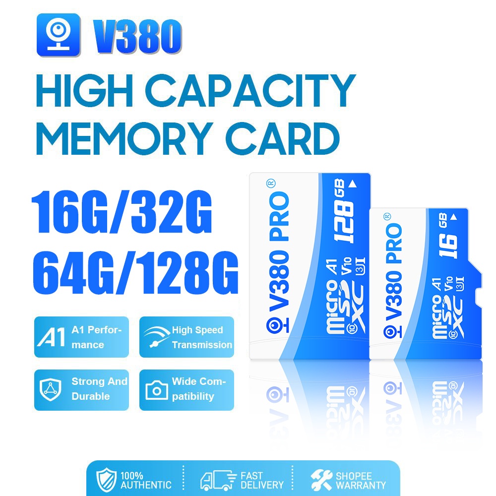 V380 PRO 100MB High speed Micro SD Card 32GB 64GB 128GB TF Card For
