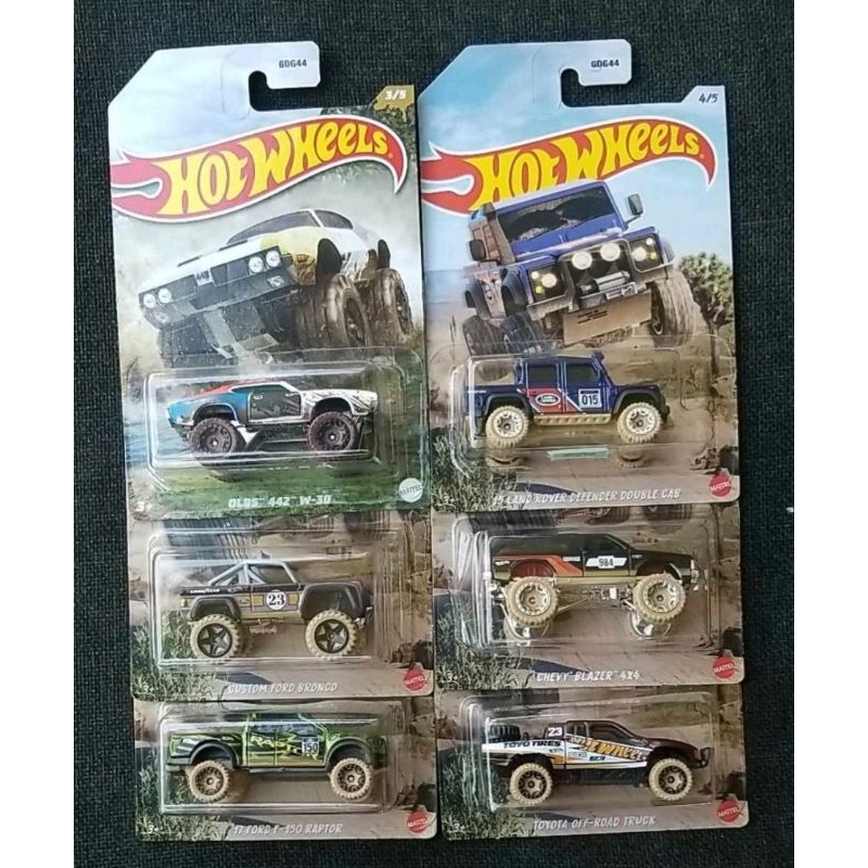 Hot Wheels Off-Road Trucks •Ford Bronco •Toyota •F150 Raptor •Land ...