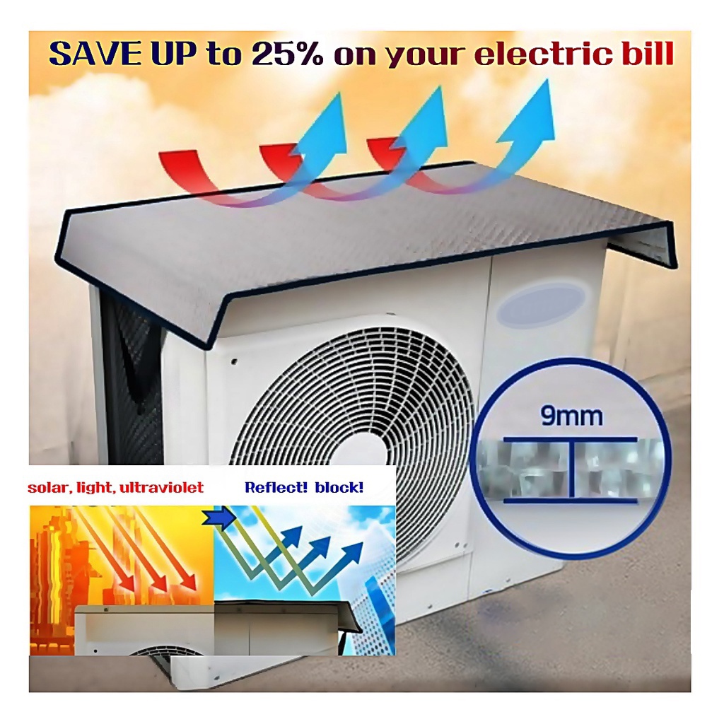 AirCon Outdoor Unit Cover Rainproof Air Conditioner Cover Anti UV AirCon Cover Shield Shopee
